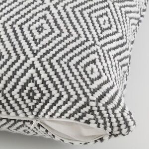 IKEA Rustic Diamond Euro Pillow Sham 26” in Black and White